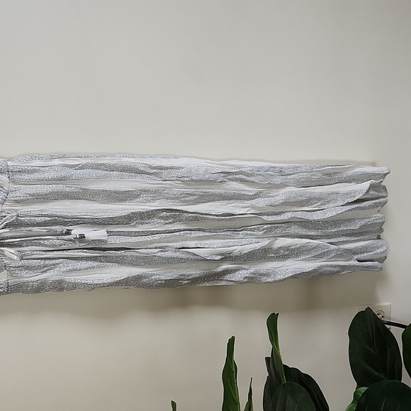 Blue Island subtle metallic rayon double slit swim cover up, women's XS - Picture 3 of 10